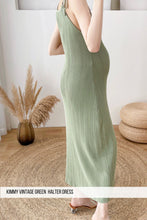 Kimmy Vintage Green Halter Dress