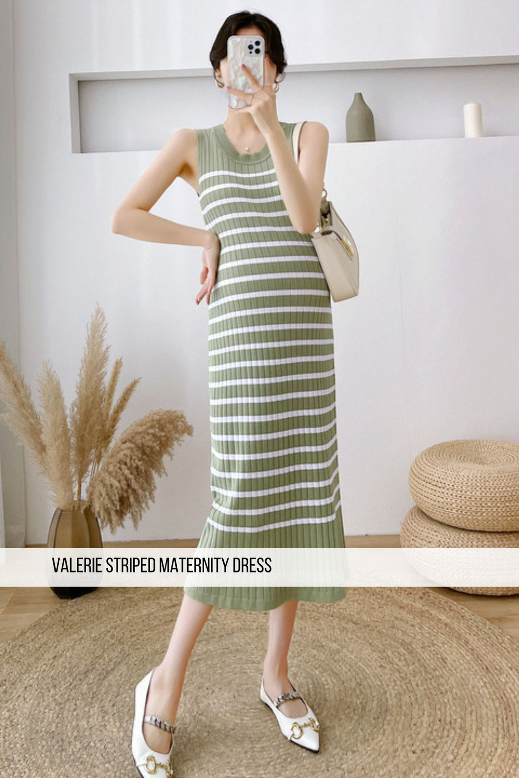 Valerie Striped Maternity Dress