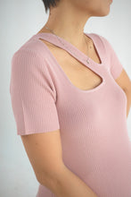 Leia Pattern Cut Dress - Pink