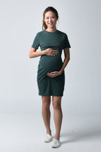 Kayla Green Knit Maternity & Nursing Dress