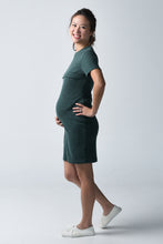 Kayla Green Knit Maternity & Nursing Dress