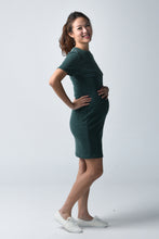 Kayla Green Knit Maternity & Nursing Dress