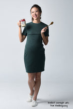 Kayla Green Knit Maternity & Nursing Dress