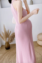 Zeta Halter Maternity Dress - Pink