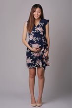 Mayson Blue Floral Wrap Maternity Dress