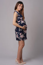 Mayson Blue Floral Wrap Maternity Dress