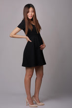 Madison Black Nursing Wrap Dress
