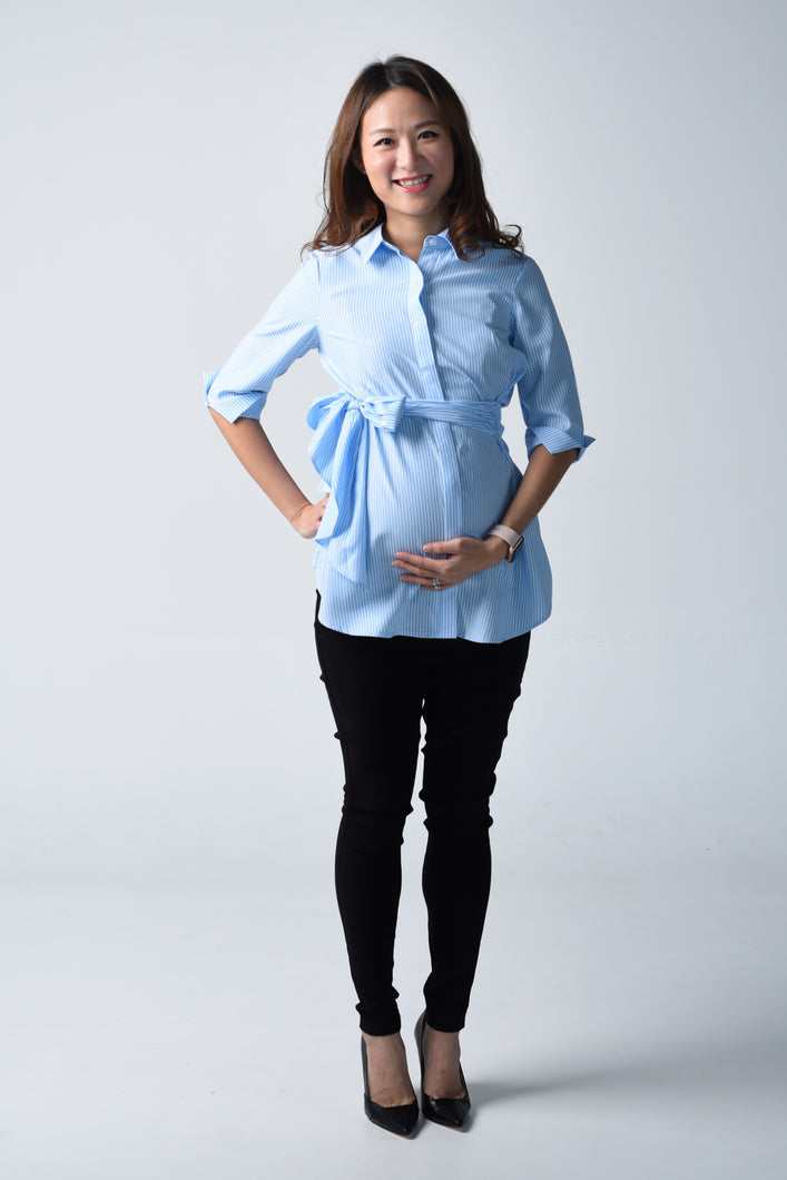 Joanne Stripe Maternity Shirt