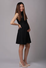 Kylie Black Skater Maternity & Nursing Dress