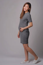 Kayla Grey Knit Maternity & Nursing Dress