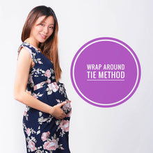 Mayson Blue Floral Wrap Maternity Dress