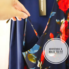 Amber Blue Floral Maternity Wrap Dress
