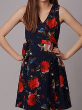 Amber Blue Floral Maternity Wrap Dress