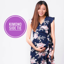 Mayson Blue Floral Wrap Maternity Dress