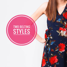 Amber Blue Floral Maternity Wrap Dress
