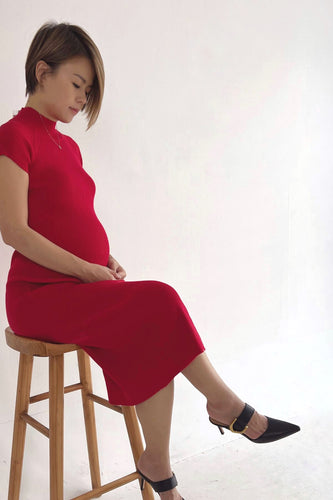 Ava Midi Dress - Sexy Red